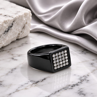 Black Stone Made Signet Ring – Bold Luxury